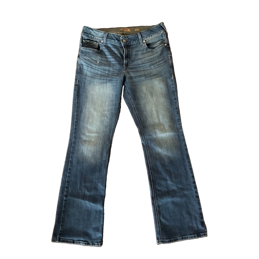 Ariat Ariana Bootcut Mid Rise Denim Jeans. Womens Size 33L. 36" X 33". Med Wash
